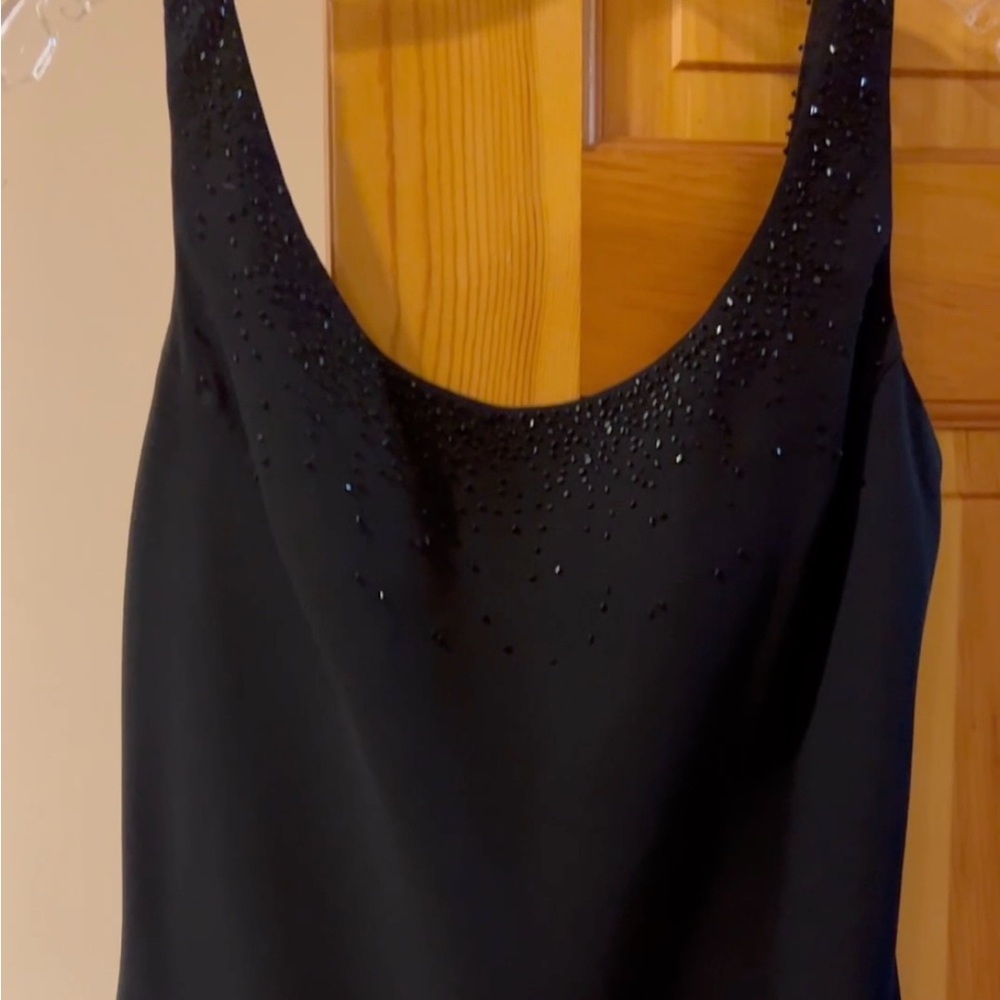 Jones New York Elegant Black Beaded Dress